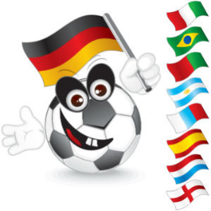 Soccer Ball With A German Flag